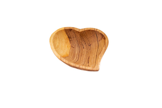 Irregular Heart-Shaped Wild Olive Wood Bowls