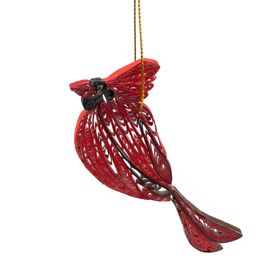 Quill Cardinal Ornament