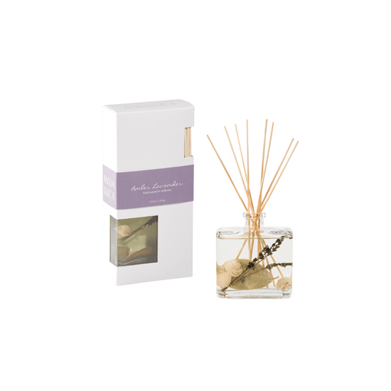 Amber Lavender Botanical Reed Diffuser - Saltbox Sash