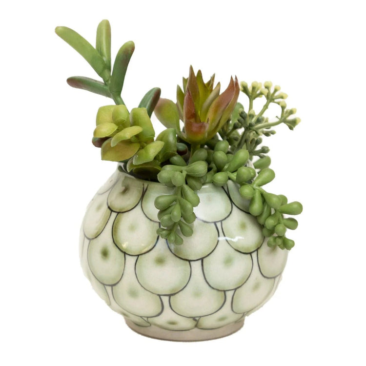 Ceramic Guatemalan Bowl Planter - Saltbox Sash