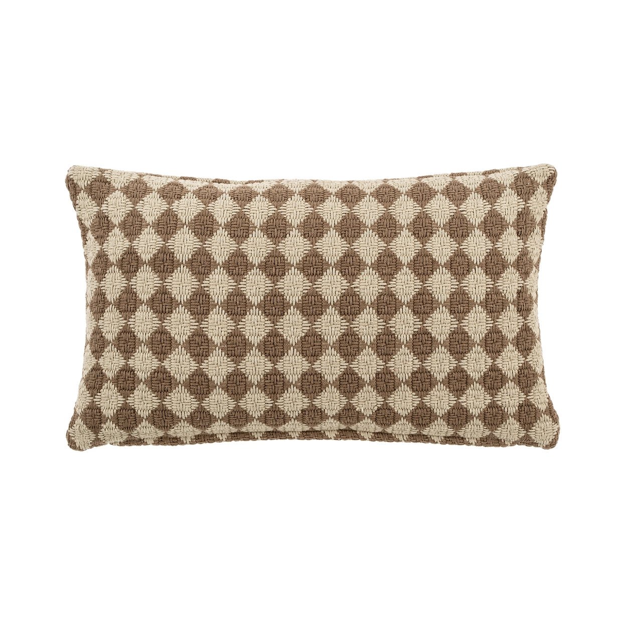 Check Weave Pillow - Brown - Saltbox Sash