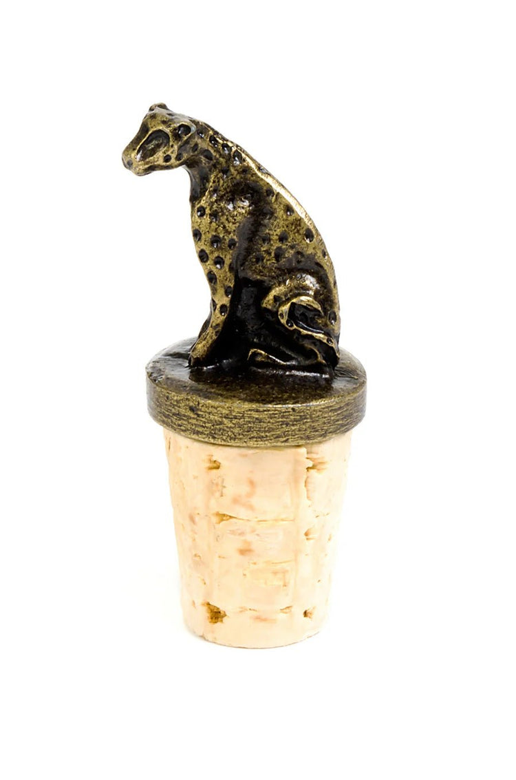 Cheetah Wine Bottle Stopper - Saltbox Sash