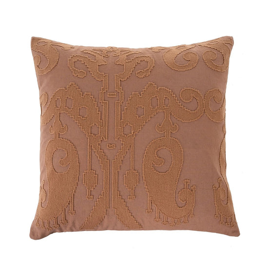 Embroidered Ikat Pillow - Terracotta - Saltbox Sash