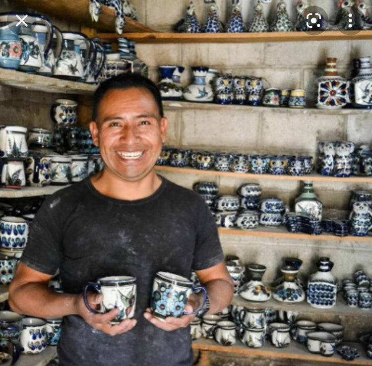 Guatemalan Ceramic Owl Coffee Cup - Saltbox Sash