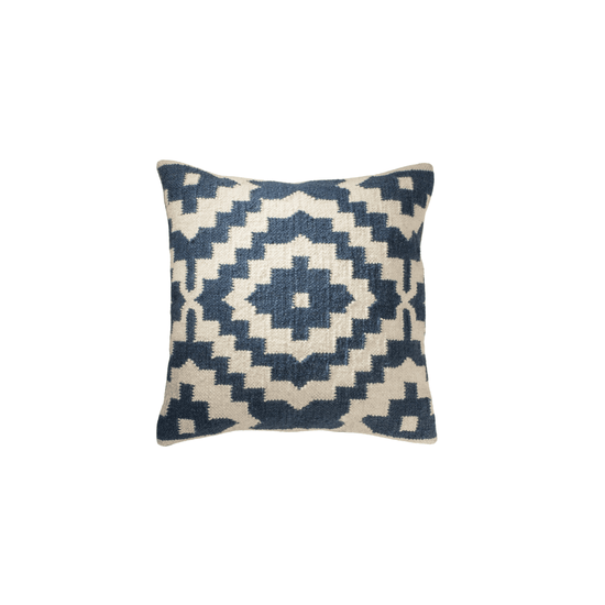 Indigo Samarkand Kilim Pillow - Saltbox Sash