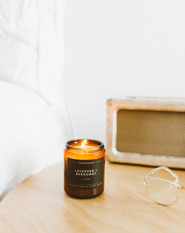 Lavender Bergamot Soy Candle - Saltbox Sash