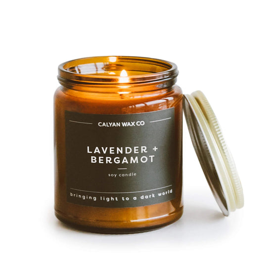 Lavender Bergamot Soy Candle - Saltbox Sash