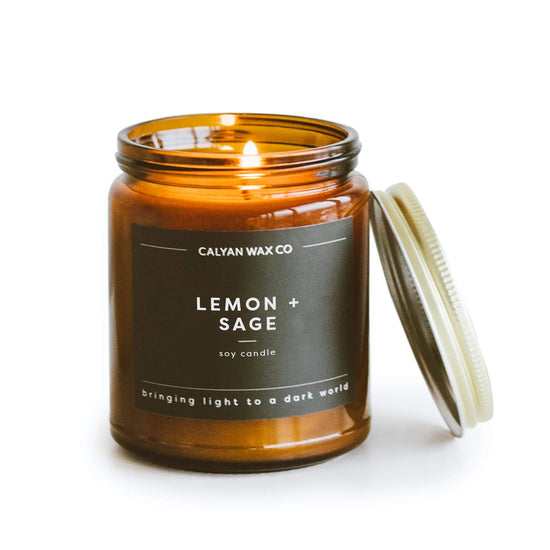 Lemon Sage Soy Candle - Saltbox Sash