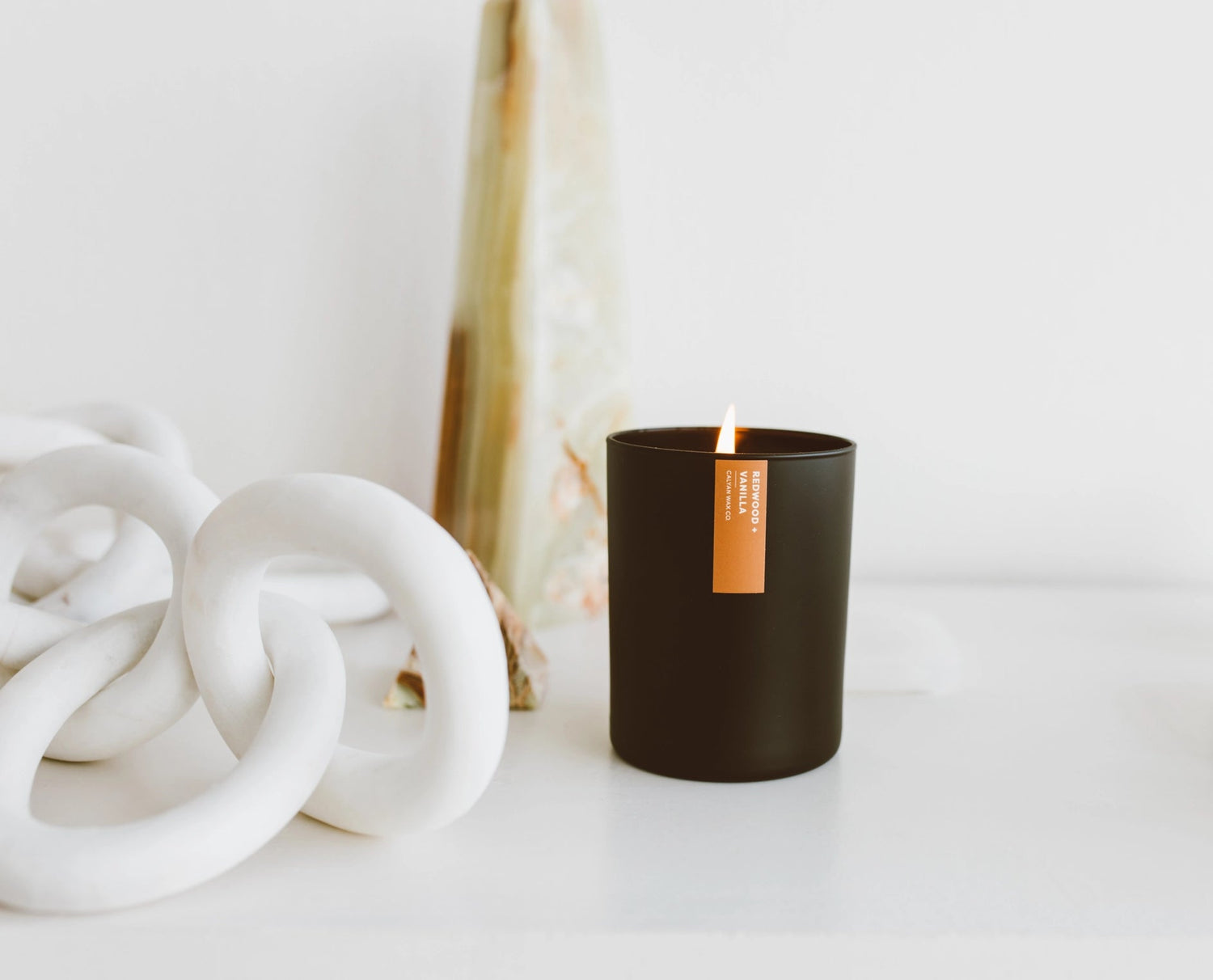 Redwood Vanilla Soy Candle - Saltbox Sash