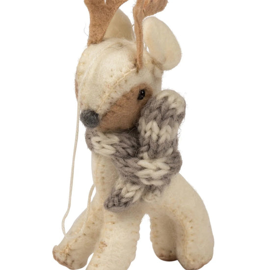 Reindeer Felt Ornament - Saltbox Sash