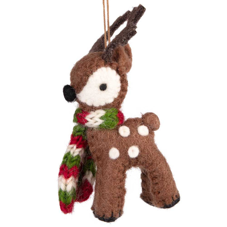 Reindeer Felt Ornament - Saltbox Sash