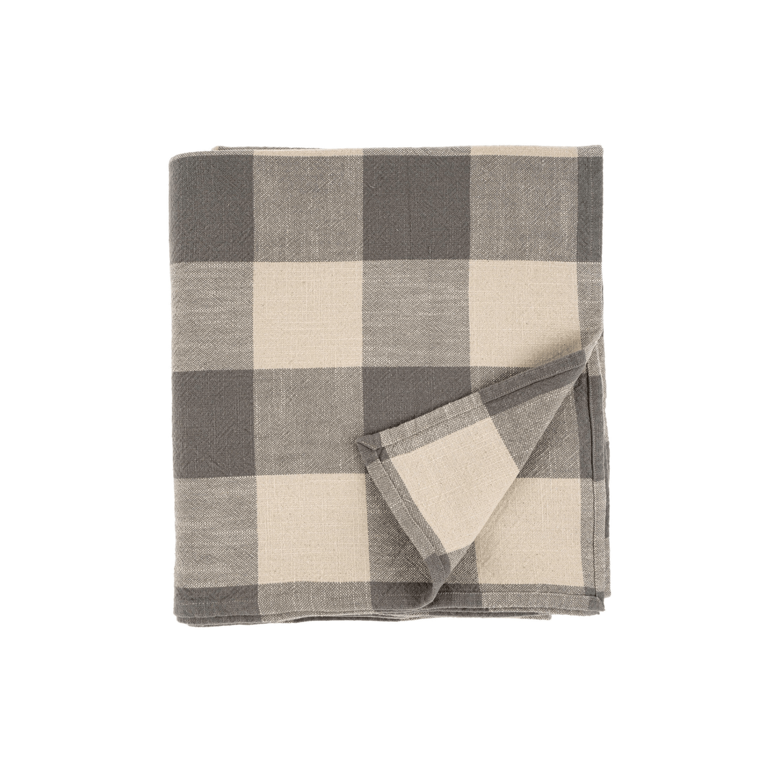 Salinas Gingham Tablecloth - Grey - Saltbox Sash