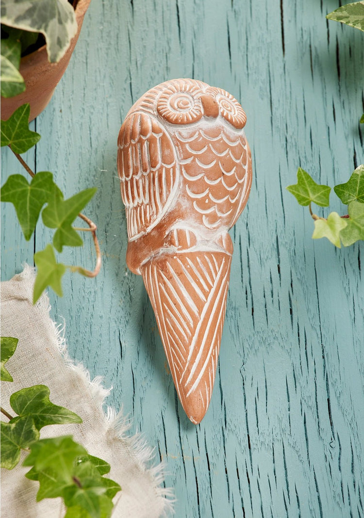 Terracotta Owl Plant Watering Spike - Saltbox Sash