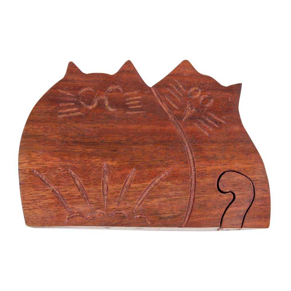 Twin Kitties Puzzle Box - Saltbox Sash