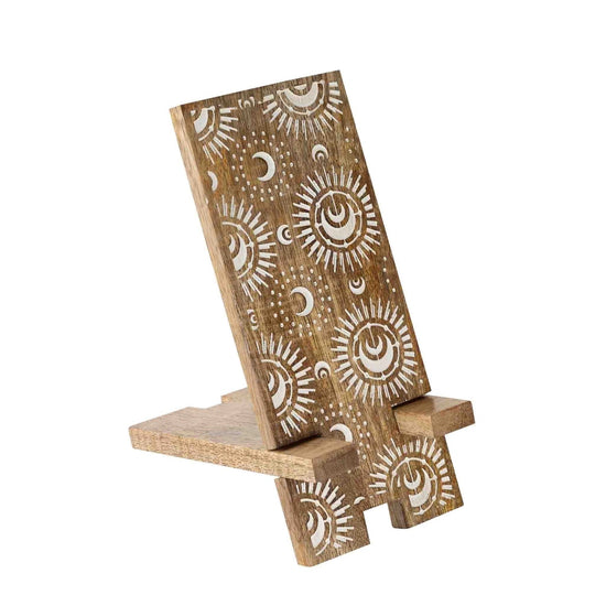 Vasai Mango Wood Phone Stand - Saltbox Sash