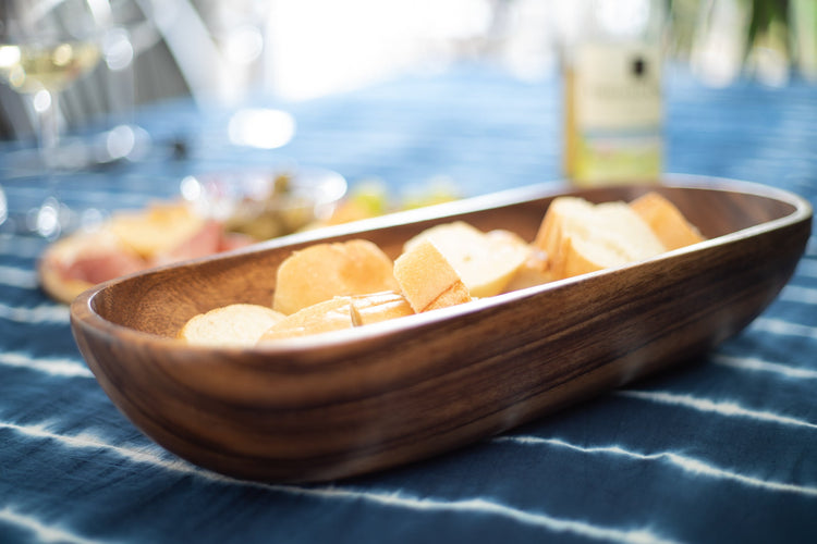 Acacia Wood Oval Tray - Saltbox Sash